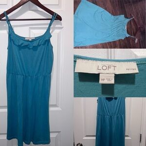 Loft sundress. Simple aqua color. Medium petite.